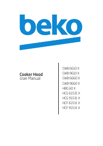 Brugsanvisning BEKO HCG 61531 X Emhætte