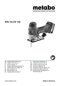 Bedienungsanleitung Metabo STA 18 LTX 140 Stichsäge