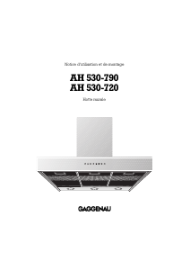 Mode d’emploi Gaggenau AH530720 Hotte aspirante