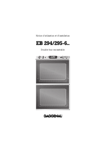 Mode d’emploi Gaggenau EB294630 Four
