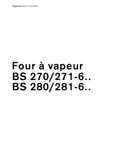 Mode d’emploi Gaggenau BS281630 Four