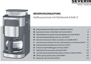 Instrukcja Severin KA 4813 Ekspres do kawy