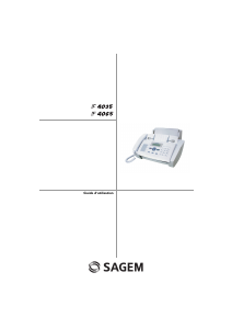 Mode d’emploi Sagem IF 4065 Télécopieur