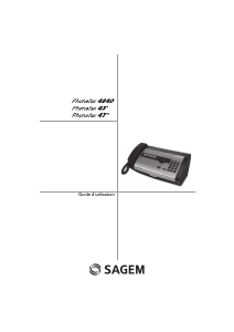 Mode d’emploi Sagem Phonefax 4840 Télécopieur