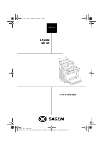 Bedienungsanleitung Sagem MF 3410 Faxmaschine