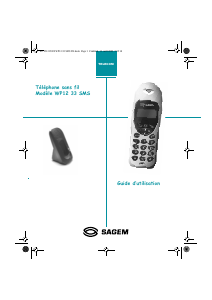 Mode d’emploi Sagem WP12 33 SMS Téléphone sans fil