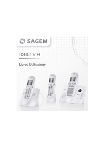 Mode d’emploi Sagem D34V Téléphone sans fil