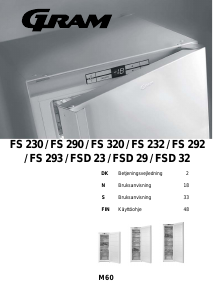Käyttöohje Gram FS 320 Pakastin