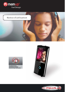 Mode d’emploi Memup K-Pearl Lecteur Mp3