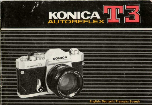 Handleiding Konica Autoreflex T3 Camera