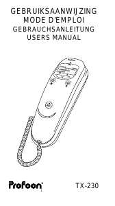 Bedienungsanleitung Profoon TX-230 Telefon