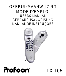 Manual Profoon TX-106 Telefone