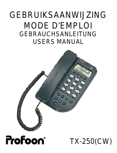 Bedienungsanleitung Profoon TX-250CW Telefon