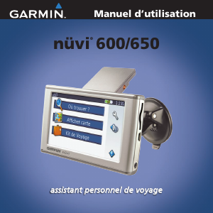 Mode d’emploi Garmin nuvi 650 Système de navigation