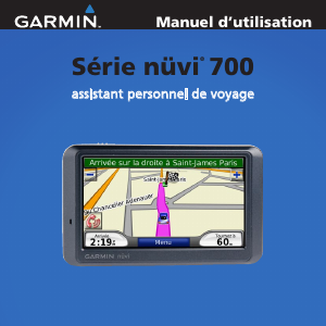 Mode d’emploi Garmin nuvi 710 Système de navigation