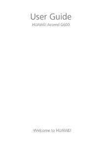 Bruksanvisning Huawei Ascend G600 Mobiltelefon