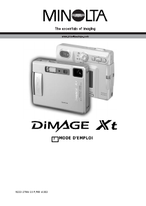 Mode d’emploi Minolta DiMAGE Xt Appareil photo numérique