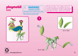 Mode d’emploi Playmobil set 5352 Fairy World Fée eté avec poulain ailé vert