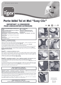 Mode d’emploi Tigex Easy Clic Porte-bébé