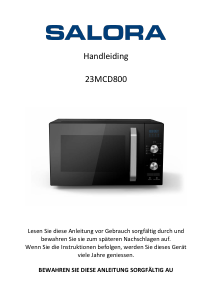Bedienungsanleitung Salora 23MCD800 Mikrowelle