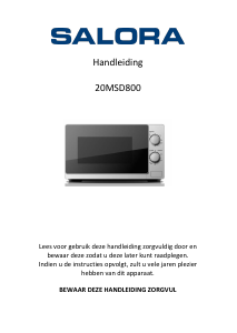 Bruksanvisning Salora 20MSD800 Mikrovågsugn