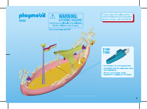 Manuale Playmobil set 5445 Fairy World Sfarzosa barca dellla regina delle fate