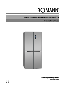 Bruksanvisning Bomann KG 7334 CD Kyl-frys