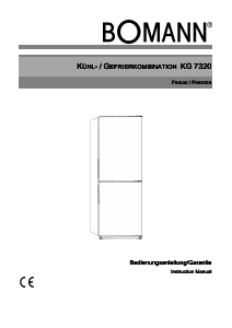 Bruksanvisning Bomann KG 7320 Kyl-frys