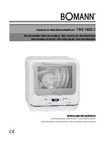 Manual Bomann TSG 7402.1 Dishwasher