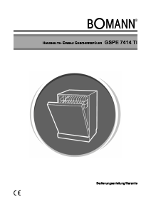 Bedienungsanleitung Bomann GSPE 7414 B Geschirrspüler