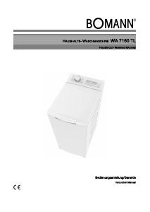 Manual Bomann WA 7160 TL Washing Machine