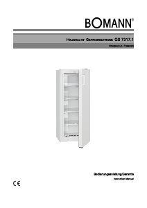 Bedienungsanleitung Bomann GS 7317.1 Gefrierschrank