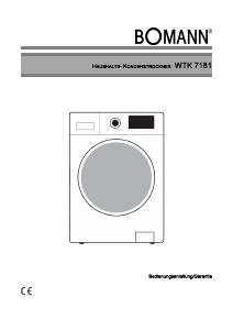 Bedienungsanleitung Bomann WTK 7181 Trockner