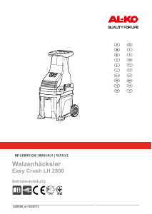 Manuál AL-KO Easy Crush LH 2800 Zahradní drtička