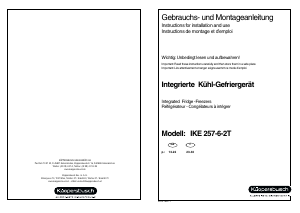 Mode d’emploi Küppersbusch IKE 257-6-2T Réfrigérateur combiné