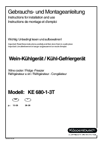 Bedienungsanleitung Küppersbusch KE 680-1-3T Kühl-gefrierkombination