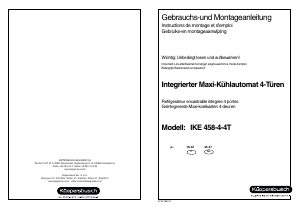Mode d’emploi Küppersbusch IKE 458-4-4T Réfrigérateur combiné