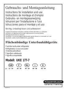 Bedienungsanleitung Küppersbusch UKE 177-7 Kühlschrank