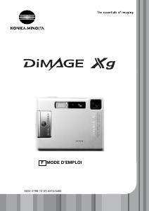 Mode d’emploi Konica-Minolta DiMAGE Xg Appareil photo numérique