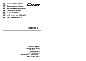 Manual Candy CDI 2015 Máquina de lavar louça