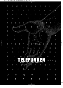 Mode d’emploi Telefunken MG1476C Téléviseur