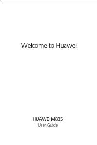 Handleiding Huawei M835 Mobiele telefoon