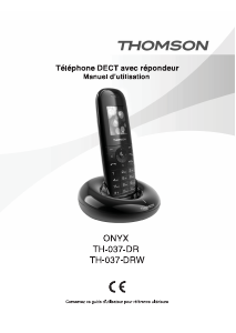 Mode d’emploi Thomson TH-037-DRW Onyx Téléphone sans fil