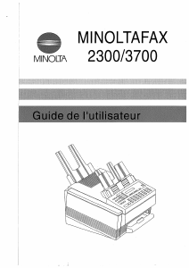 Mode d’emploi Minolta MinoltaFax 2300 Télécopieur