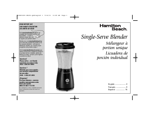 Bruksanvisning Hamilton Beach 51103 Single-Serve Blender