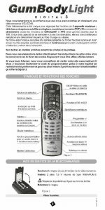 Mode d’emploi Meliconi Digital 3 Light Télécommande