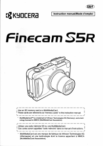 Bruksanvisning Kyocera Finecam S5R Digitalkamera