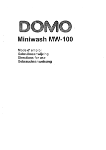 Handleiding Domo MW 100 Wasmachine