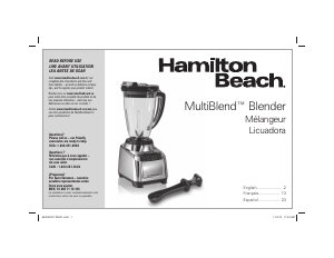Bruksanvisning Hamilton Beach 53510 MultiBlend Blender