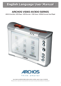 Bruksanvisning ARCHOS AV340 Mp3 spelare